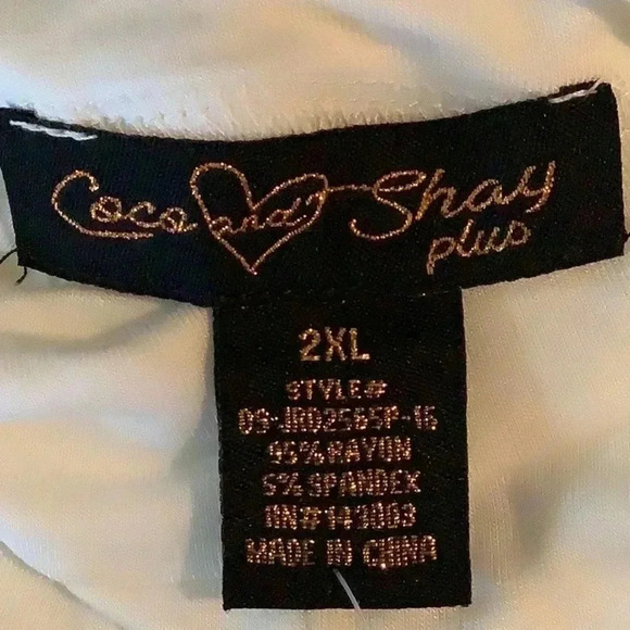 Coco & Shay Size 2X Plus Size Plaid Dress & White Long Sleeve Top. New With Tags - Picture 4 of 5